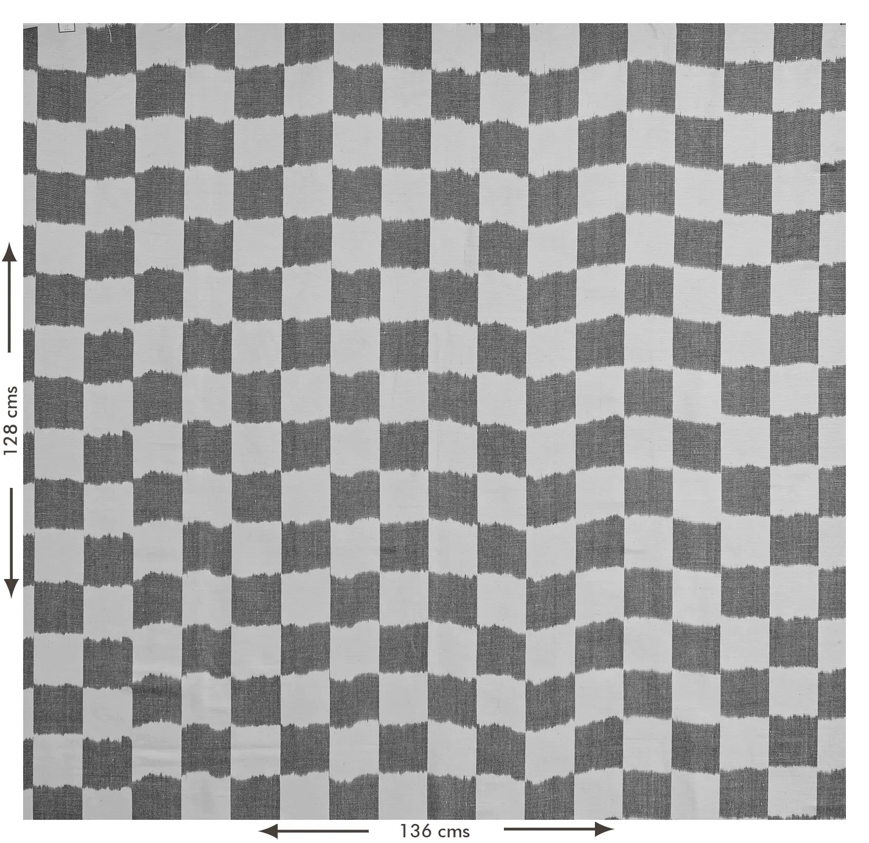 IKAT CHECKERBOARD INDIGO GREY