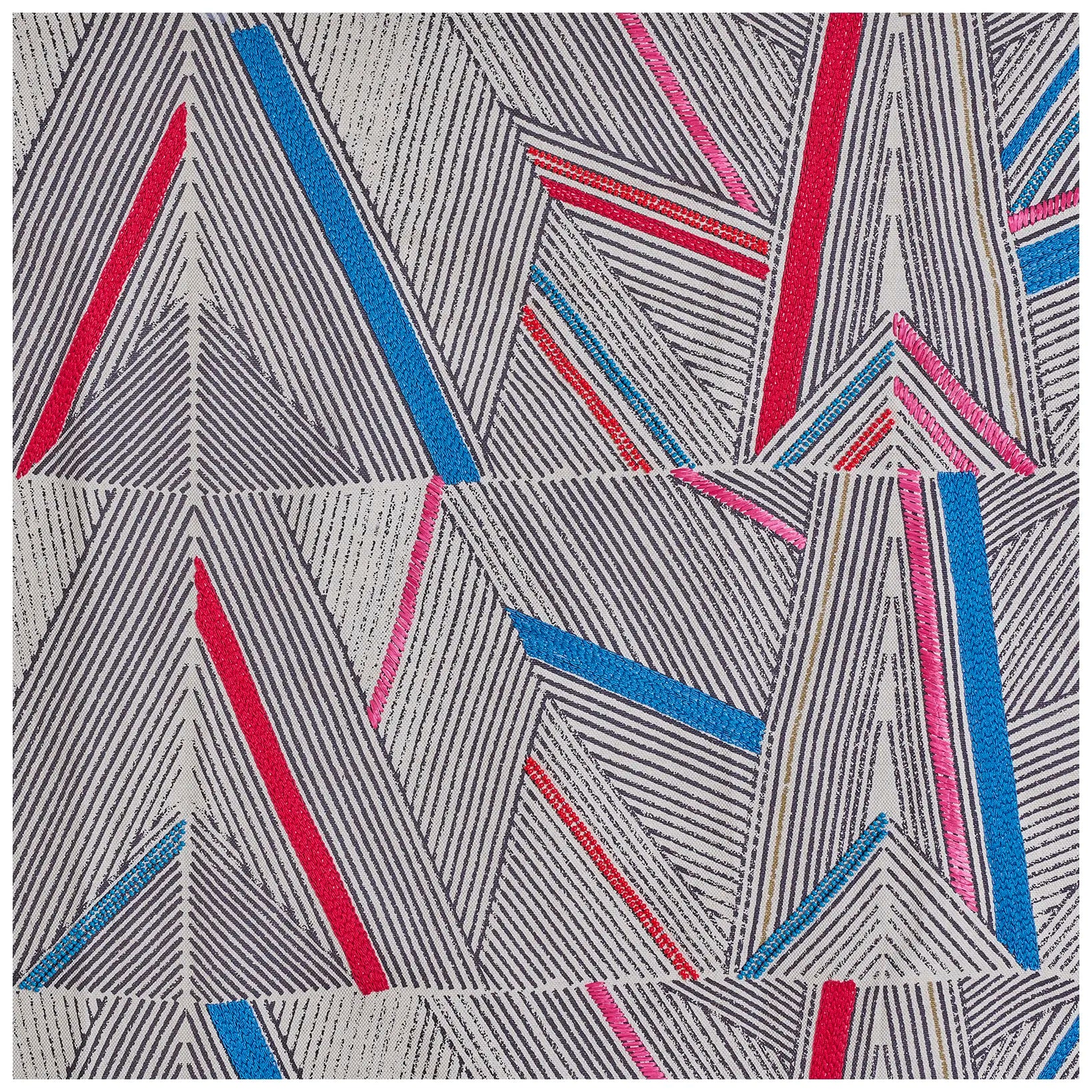 DECO ZIGZAG HAND EMBROIDERED