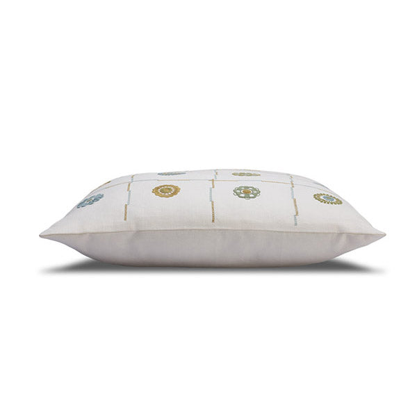 Kvet Green Embroidered Cushion