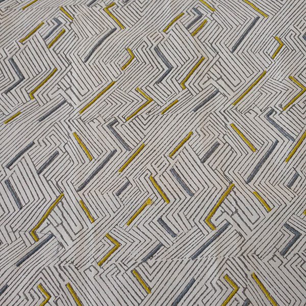Maze Hand Embroidered Fabric